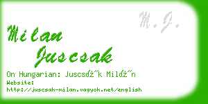 milan juscsak business card